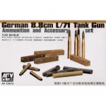 German 8,8cm L/71 Tank Gun Ammunition & Accessory Set -...
