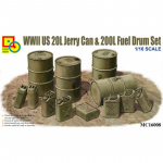 WWII US 20L Jerry Can & 200L Fuel Drum Set - Classy Hobby...
