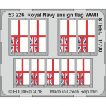 Royal Navy ensign flag WWII STEEL - 1/700