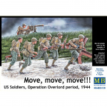 Move, move, move ! US Soldiers, Operation Overlord 1944 -...