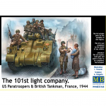 101th light Company. US Paratroopers & British Tankmen,...