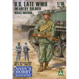U.S. Late WWII Infantry Soldier (M1943 Uniform) - Andys Hobby HQ 1/16