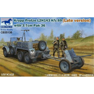 Krupp Protze L2H 143 Kfz.69 (late version) + 3.7cm Pak 36 - Bronco 1/35