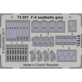 F-4 Seatbelts grey STEEL - 1/72