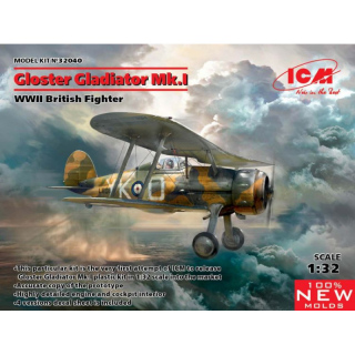 Gloster Gladiator Mk.I, WWII British Fighter - ICM 1.32