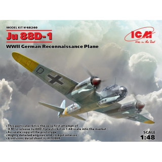 Junkers Ju 88 D-1, WWII German Recon. Plane - ICM 1/48