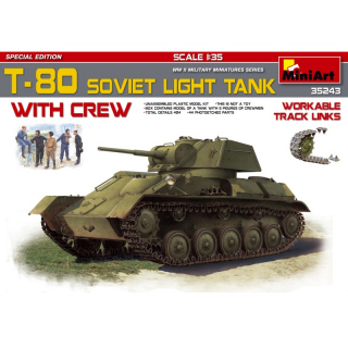 T-80 Soviet Light Tank w. Crew (Special Edition) - MiniArt 1/35