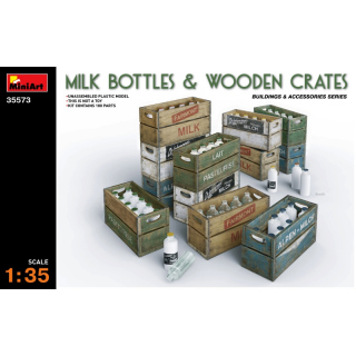 Milk Bottles & Wooden Crates - MiniArt 1/35