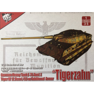 German E-75 Ausf.E Tiger III 12.8cm L/55 w. Add. Armor Tigerzahn - Modelcollect 1/35
