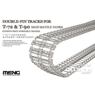 Double-Pin Tracks for T-72 & T-90 Main Battle Tanks(Cement-Free Worka - Meng Model 1/35