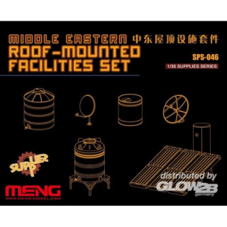 Middle Easters Roof-mounted Facilities Set (Resin) - Meng Model 1/35