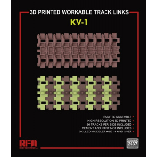 3D-Printed Workable Track Links for KV-1 - Rye Field Model 1/35