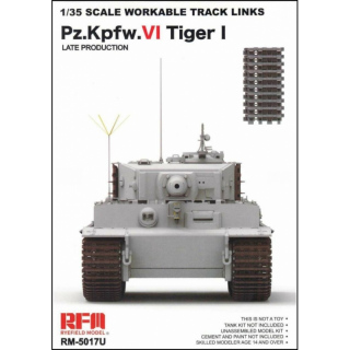 Workable Track Links for Tiger I (late Prod.) - Rye Field Model 1/35