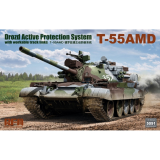 T-55 AMD Drozd APS w. workable track links - Rye Field Model 1/35